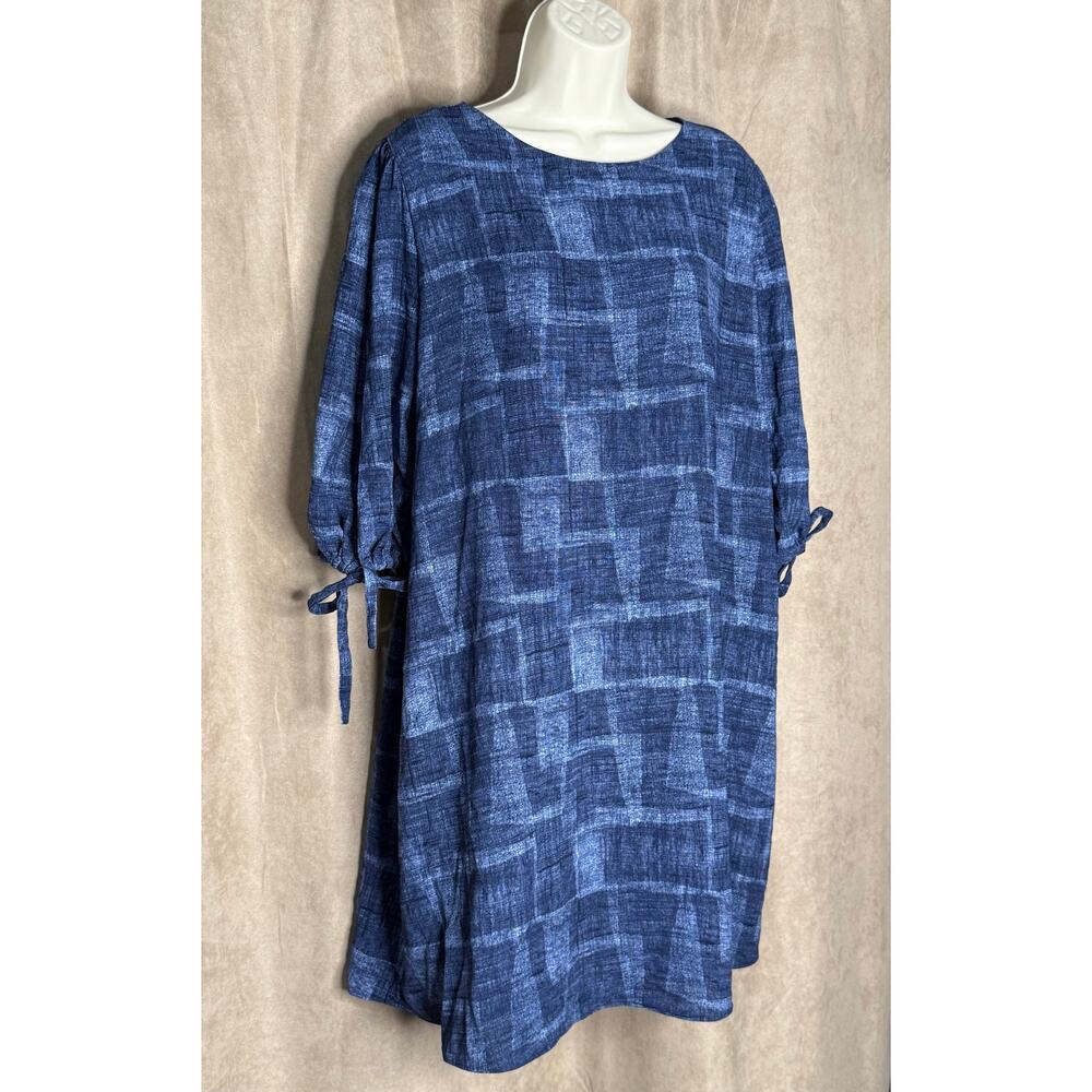 Mossimo Blue Tie Sleeve Shift Dress XXL NWT - Picture 3 of 8